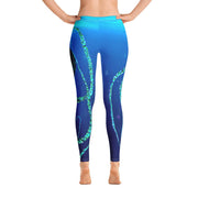 Teal Octopus Gyotaku Leggings - 57 Peaks